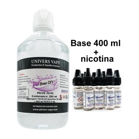 Pack base et nicotine 100 ml (50/50) - UNIVERS VAPE